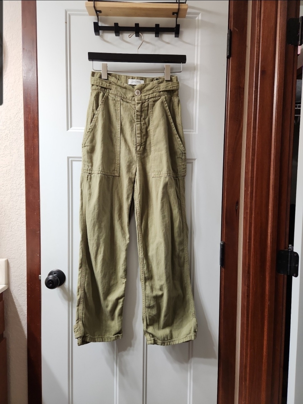 Zara Army Green Adjustable Jeans